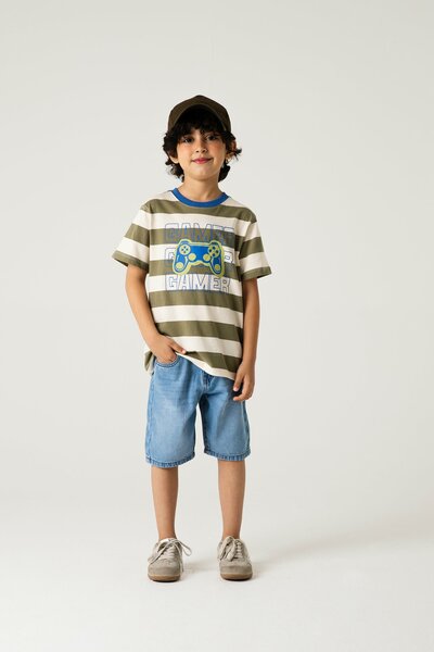 Gamer Stripe Jersey Tee