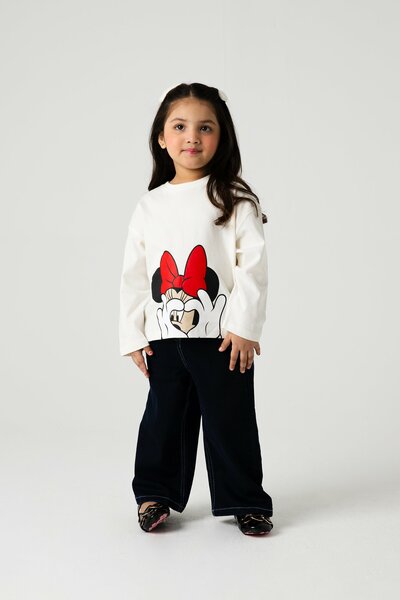 Girls Minnie Bow Graphic Tee