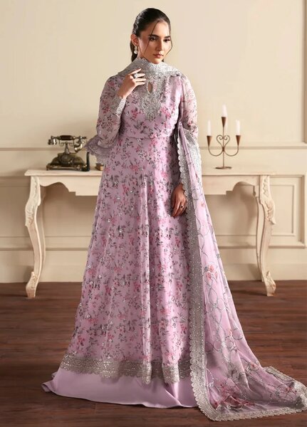 Sirayya by Zarif Unstitched Embroidered Chiffon 3 Piece Suit ZR26US HINAA 09 - Wedding Collection