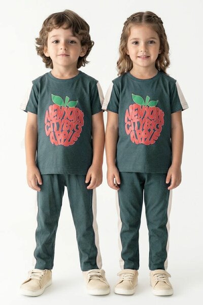 Tiny Teens Kid's Big Apple Twin Set