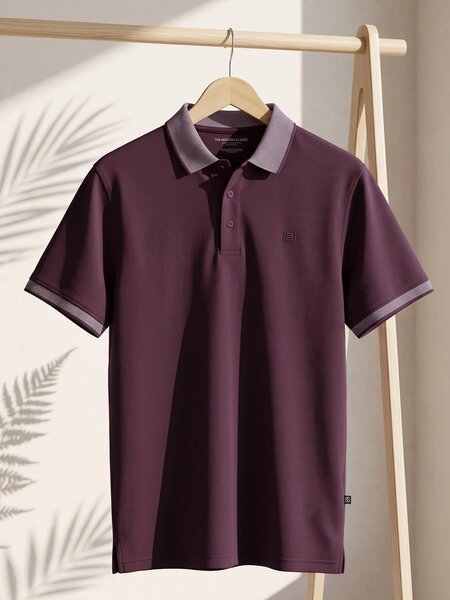 Maroon Jacquard  Polo T-Shirt (POLO-1243)