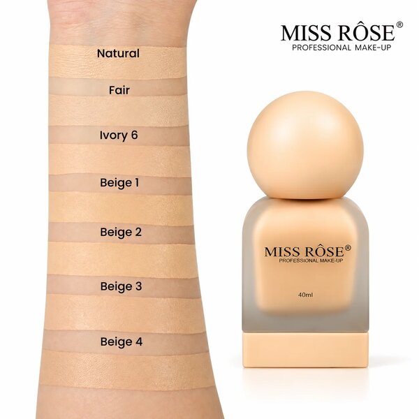 Miss Rose - Perfect Fitting Skin Silky Foundation 40Ml