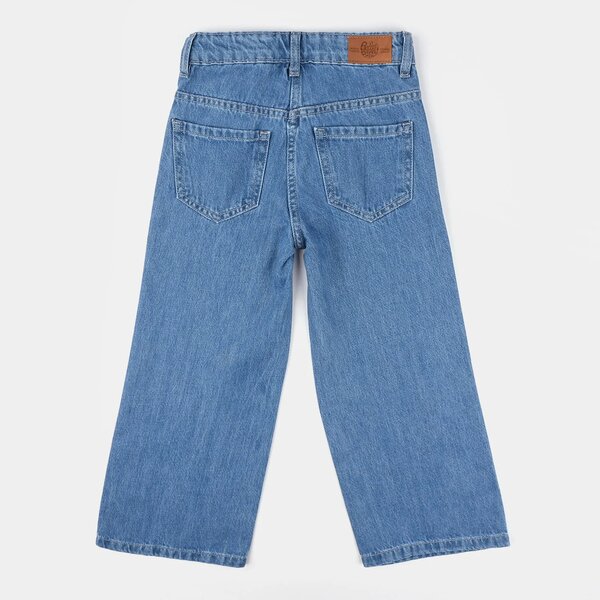 Girls Denim Viscose Pants (Lily) - Mid Blue