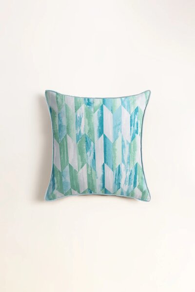 Aqua Prism Square Cushion Cover