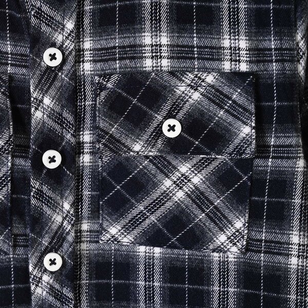 Boys Flannel Casual Shirt Baseball - GREY