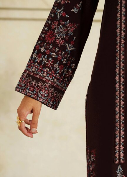 Moksha by Casualite RTW Embroidered Karandi Silk 3 Piece Suit CL26UMK Baran - Casual Collection