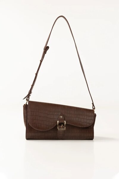 Dark Brown Cross Body Bag IBS-CBB26-012