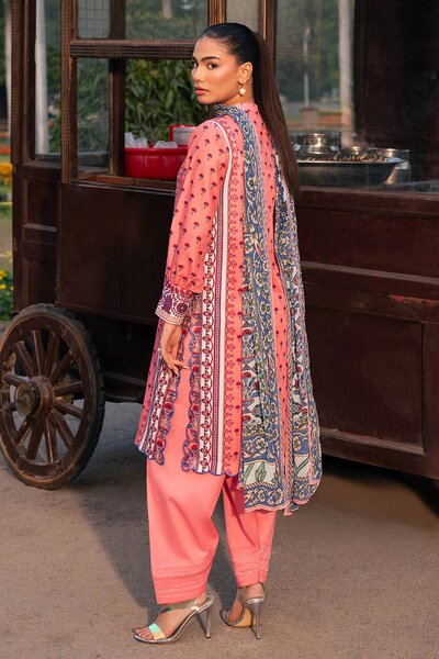 3 Piece Printed Lawn Suit with Chiffon Dupatta