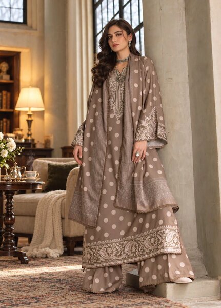 Noor by Saadia Asad Unstitched Printed Linen 3 Piece Suit SA26UNL D8 A - Winter Collection