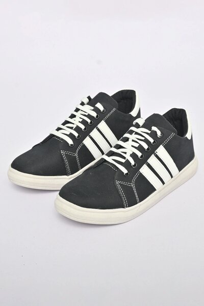 MR Men's Stripe Style Lace-up Sneaker Shoes