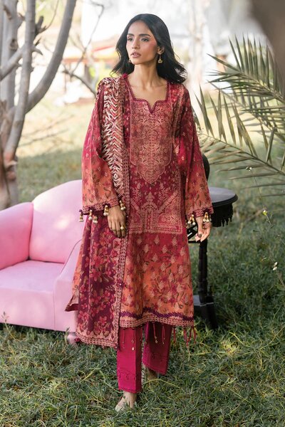 3 Piece Printed Khaddar Suit