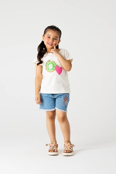 Girls Kiwi Heart Graphic Tee
