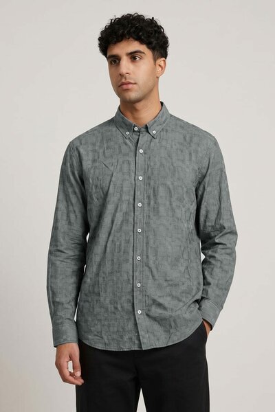 Polo Republica Men's Block Check Casual Shirt