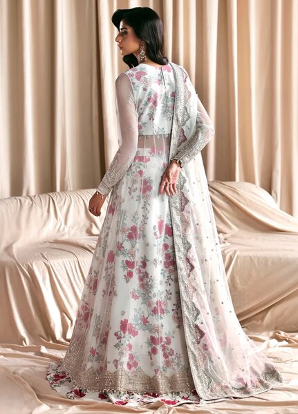Sirayya by Zarif Unstitched Embroidered Organza 3 Piece Suit ZR26US GAJRA 07 - Wedding Collection