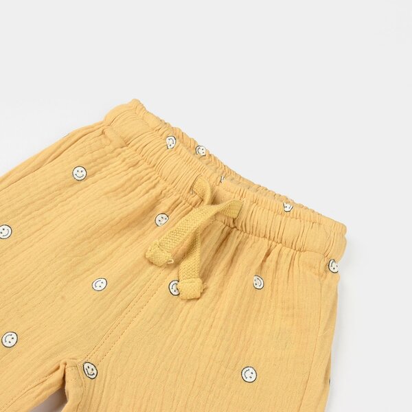 Infant Boys Gauze Shorts (Emoji) - Yellow