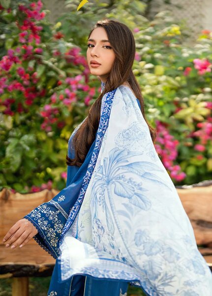 Lamhay by Dhanak Pret Swiss Voile 3 Piece DHN26PSV DC-2580 - Summer Collection