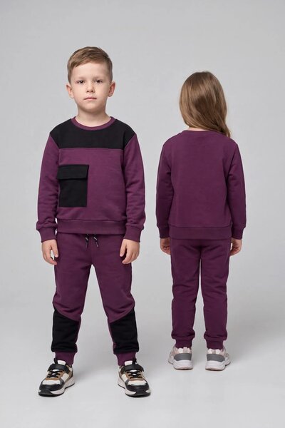 DKY Kid's Color Block Fleece Twin Set