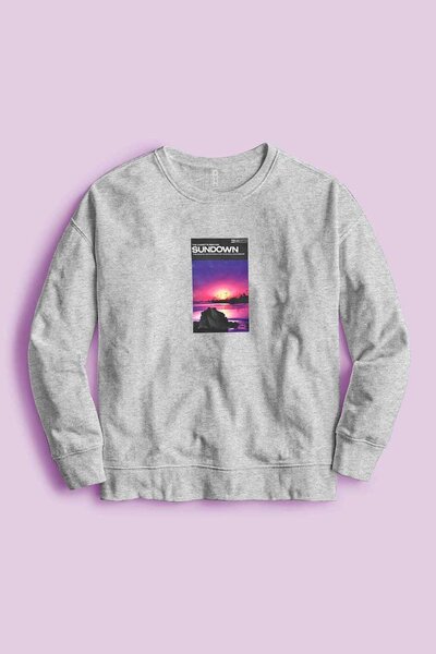 HAS Apparel Men's Sundown Printed Long Sleeve Sweat Shirt