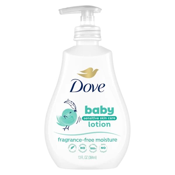 Baby Dove - Fragrance Free Moisture Hypoallergenic Lotion - 13 Fl Oz (384ml)