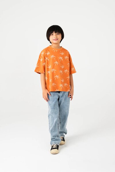 Boys Rust Palm Relaxed Tee