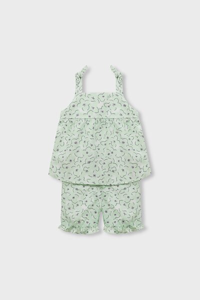 Floral Pistachio Dress Set