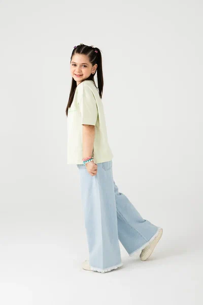 Girls Slogan Printed Relaxed Tee