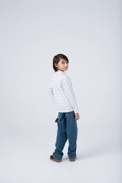 Striped Drop Shoulder Tee