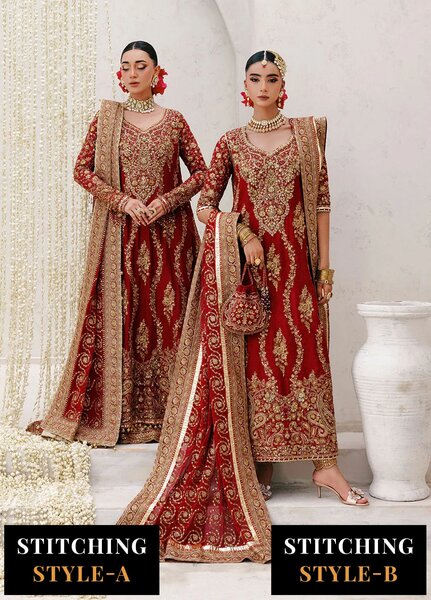 Aik Atelier Embroidered Khaadi Net Suits Unstitched 3 Piece AIK25WU D-01 - Formals Collection