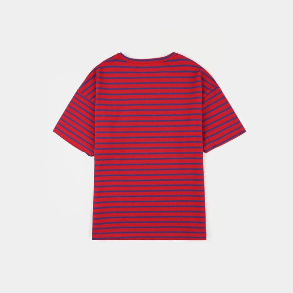 Boys Cotton PK T-Shirt (Summer Locals) - Red/Black Stripes