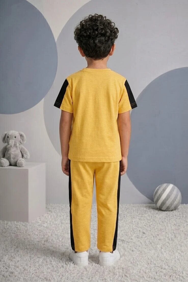 Tiny Teens Kid's Contrast Panel Twin Set