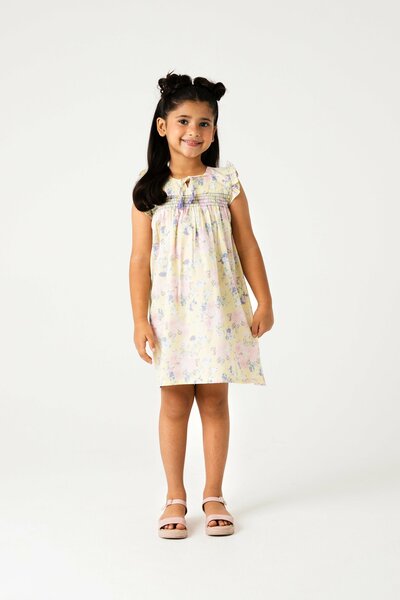 Lemon Bloom Cotton Dress