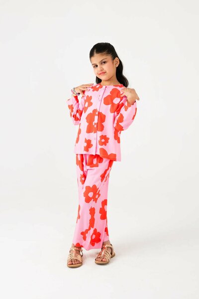 Pink Bloom Cotton Co-Ord Set