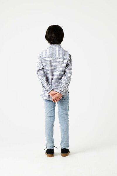 Boys Ash Stripe Casual Cotton Shirt