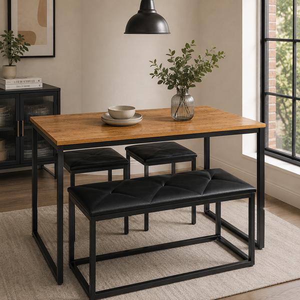 Savior dining with 2 Stool & Bench