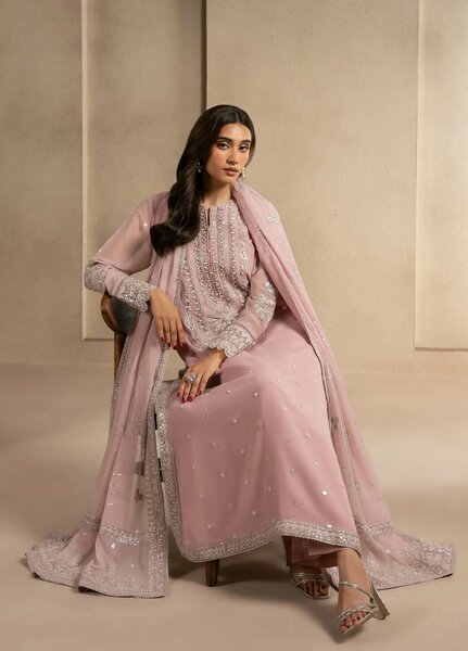 Xenia Formals Unstitched Embroidered Chiffon 3 Piece Suit XF-1289 Nila - Festive Collection