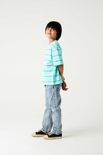 Boys Mint Stripe Drop Tee