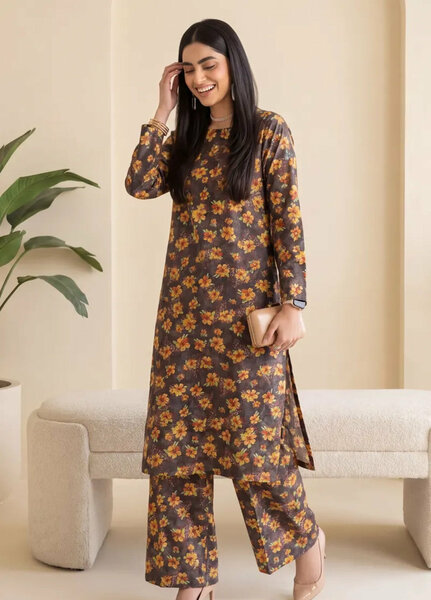 2PC Unstitched Printed Lawn Suit ( SUNS82AG2047)