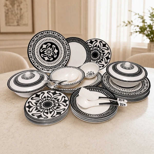 Dinner Set Monochrome Black