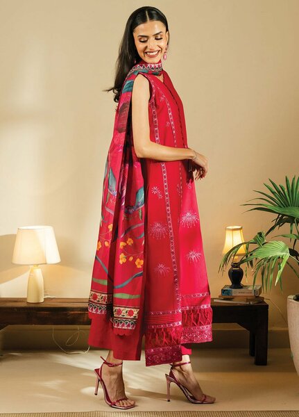 Faiza Faisal Embroidered Lawn Suits Unstitched 3 Piece FFX25SL Vena - Summer Collection