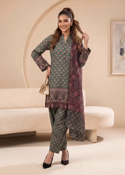 Salitex Women RTW Printed Raw Silk 3 Piece Suit S26L3PNRES841 Casual Collection