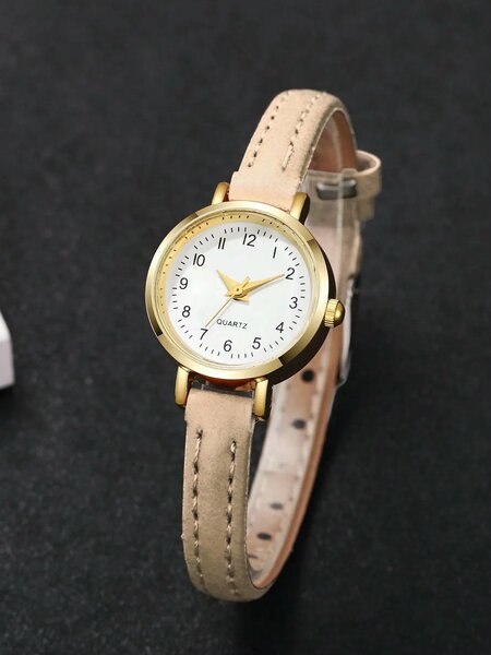 Shein - 1pc Women's Elegant Minimalist Small Dial Quartz Wrist Watch, Fashion & Chic (Watch Box Not Included)