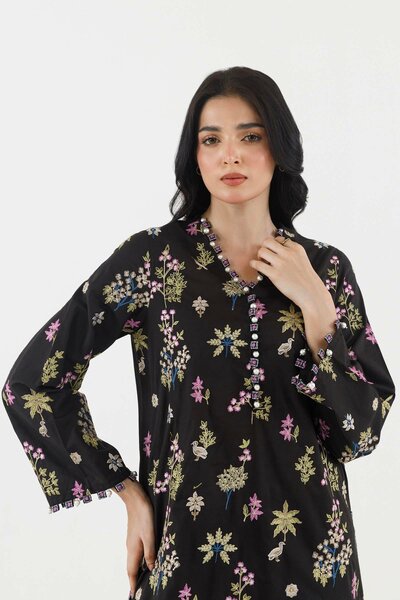 Stitched Embroidered Lawn Shirt+ Culotte