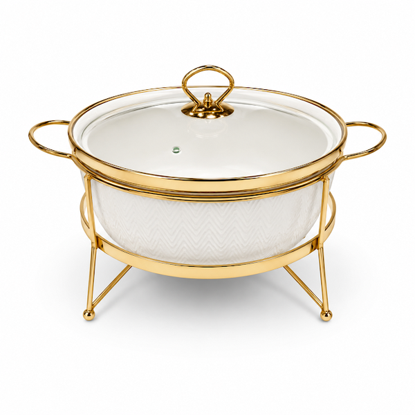 Elegant 10 Inch Round Casserole White for Premium Food Serving