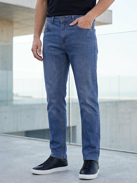 Mid Blue Straight Fit Jeans 59
