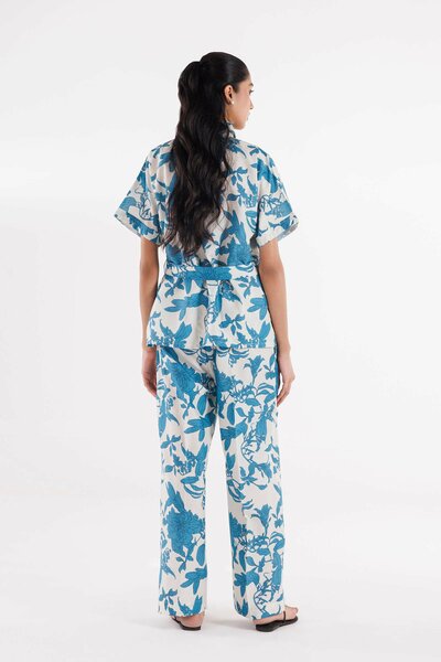 Printed Slub Shirt + Culotte