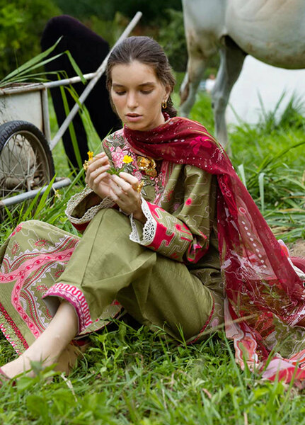Mirasol by Mushq Embroidered Cambric Suits Unstitched 3 Piece MQ25MH D-08 A Cielo Sol - Summer Collection