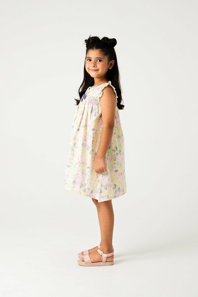 Lemon Bloom Cotton Dress