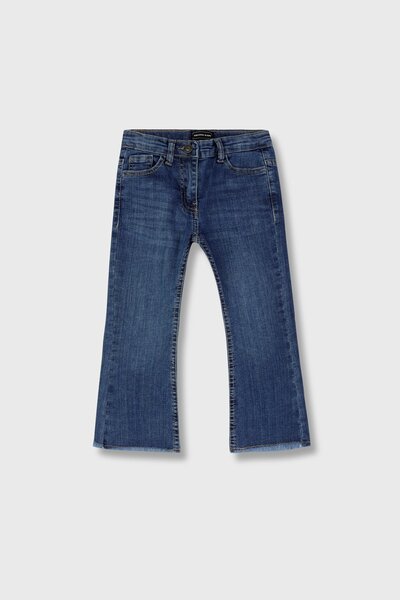 Girls Frayed Bell Bottom Jeans