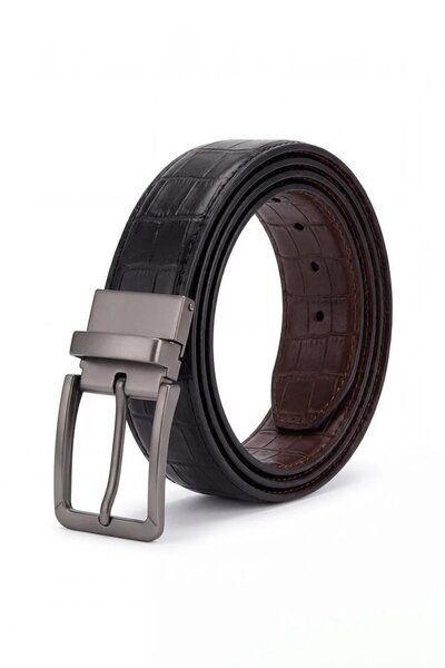 Men's Crocodile Dual Side Belt