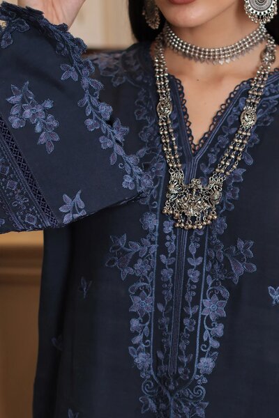 Noor by Saadia Asad Unstitched Embroidered Linen 3 Piece Suit SA26UNL D7 A - Winter Collection